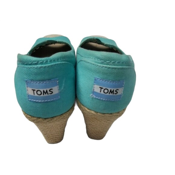 Toms Aqua Wedge Slip on Espadrilles Size 7.5 - Picture 3 of 6